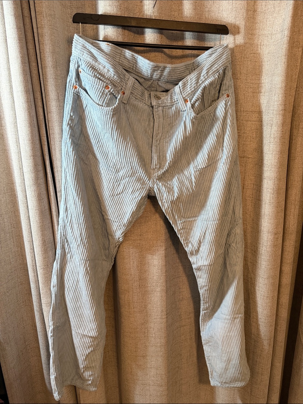 Levi's Men's Relaxed Corduroy Jeans in Light Blue